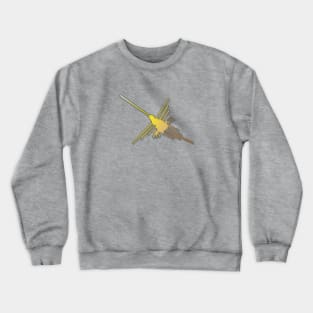 Golden Nazca Lines Hummingbird Crewneck Sweatshirt